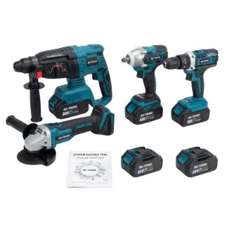   BI-TANG 4 részes Akkumulátoros Szerszámgép Szett – 2 db 88Vf Akkuval BIT-0444