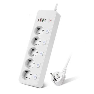   Elosztó PD QC3.0 hosszabbító , USB gyorstöltő intelligens otthoni aljzat Túlterhelés elleni védelem BKL-505EU