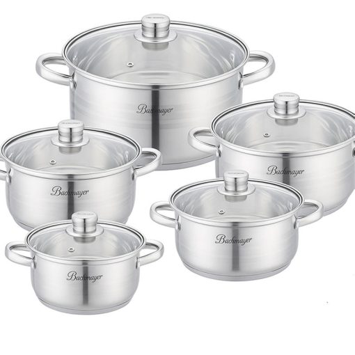 Bachmayer 10 részes rozsdamentes acél edénykészlet BM-3010