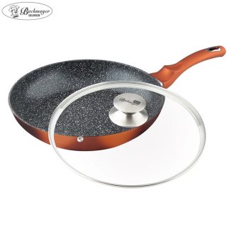  Bachmayer márvány bevonatú serpenyő 36 cm cooper üveg fedővel BM-7753-36