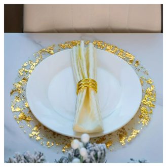 100 db Luxus Arany Fólia Hálós Tányéralátét BY230634