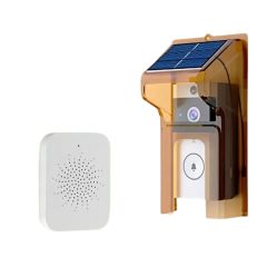   Vezeték nélküli, napenergiával tölthető okos videócsengő, homokszínű CH3214373-2