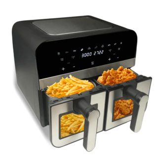   Comfy Nest 2400 W-os digitális duplakosaras légsütő CN-AFD45WS