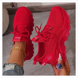 Női ultrakönnyű sneakers cipő piros CU586054-4