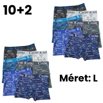 10+2 Férfi mintás boxer L D5111-3
