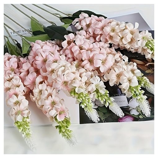 7 darab elegáns mesterséges geránium és jácint – pink DB1252141-2