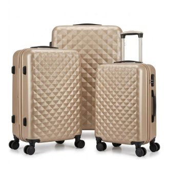   Diamond Premium 3db-os Keményfalú Bőröndszett Bézs DIA3B