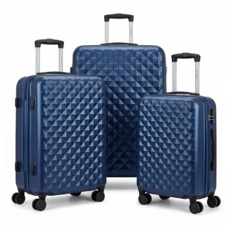 Diamond Premium 3db-os Keményfalú Bőröndszett Kék DIA3K