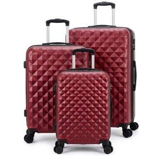   Diamond Premium 3db-os Keményfalú Bőröndszett Piros DIA3P