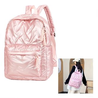 Fényes steppelt hátizsák rózsaszín EQ1913613-r