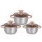 6 részes Rozsdamentes Acél Edénykészlet – Rose Gold ERA-05