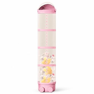   162 cm magas átlátszó plüssállat- és játéktároló torony – Rózsaszín EU6832098-R