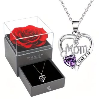  Rózsás ajándékdoboz "Mom I love you" nyaklánccal EX1263441