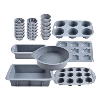   24 darabos Szilikon Sütőforma Készlet (Szürke) FR410278-2