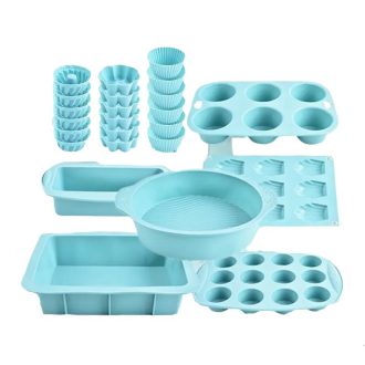 24 darabos Szilikon Sütőforma Készlet (Kék) FR410278-3