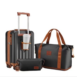 Imiomo 3 részes bőrönd szett fekete FV499561