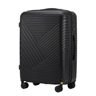   Keményfedeles gurulós bőrönd 360° kerekekkel fekete GB-01