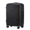 Keményfedeles gurulós bőrönd 360° kerekekkel fekete GB-01