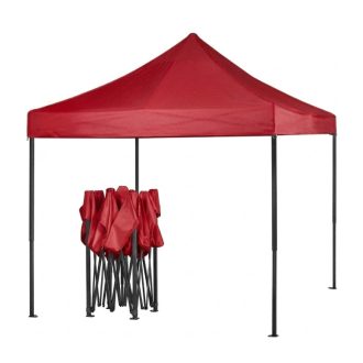 3 × 3 m összecsukható kerti pavilon – piros HM-8003-P