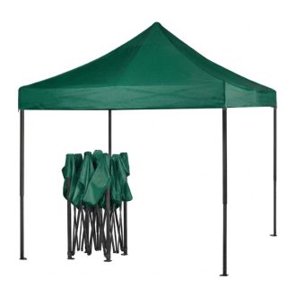 3 × 3 m összecsukható kerti pavilon – zöld HM-8003-Z