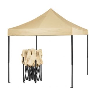   3 × 6 m összecsukható kerti pavilon - krémszínű HM-8006-KR