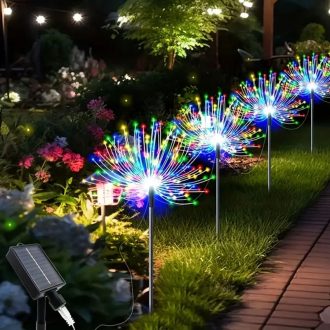   5 db napelemes 400 LED-es pitypang füzér színes JG730845-400SZ