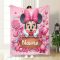 Minnie egér mintás pléd – egyedi névvel ellátható 130 × 150 cm JL1307671
