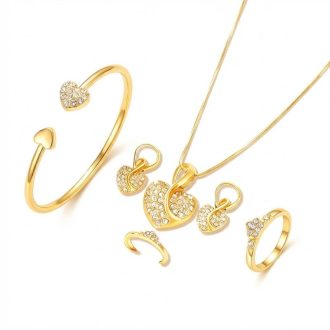 Arany Elegancia – 5-darabos Női Ékszerszett JU7584653-G