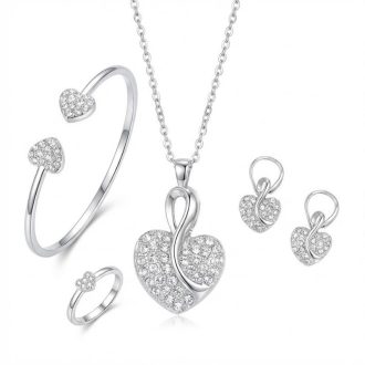 Ezüst Ragyogás – 5-darabos Női Ékszerszett JU7584653-S