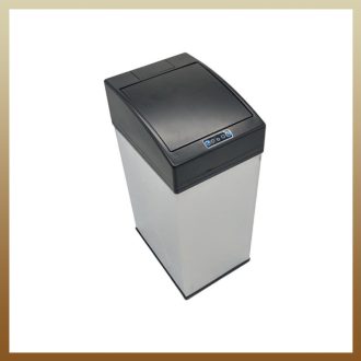   Worth Air szenzoros, automata szemetes 7 literes, inox, fekete tetővel, kivehető szemetestartállyal KE23-445