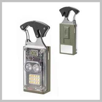   Vízálló LED elemlámpa kulcstartóval/csavarhúzóval/vágóval/kijelzővel D62 KE24-130