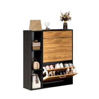 Fa Cipőszekrény Két Fordítható Fiókkal KP9169407