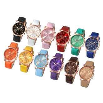   12 darabos divatos kvarcóra készlet vegyes színekben LA5641643