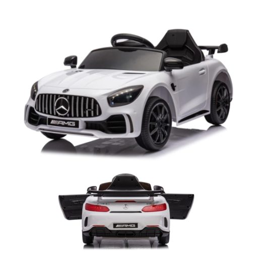 Elektromos játékautó gyerekeknek, Mercedes AMG, 2x25W, USB  Távirányító, fehér LQ011