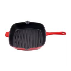  Meisterklasse öntöttvas grill serpenyő piros zománccal MK1058
