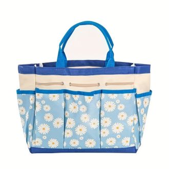   Krizantém Mintás Kerti Szerszámtároló Táska – Égszínkék NE143871-K