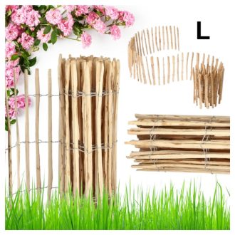   LESSEE Kerti kerítés – Hasított mogyorófa paliszád, 5 m × 100 cm OA04WZ2
