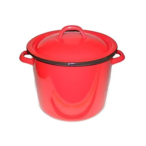 Piros zománcozott fazék fedővel – 6 liter PFA6L