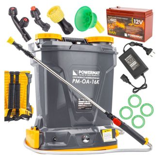   Powermat Akkumulátoros permetező 16L + 4 db fúvóka készlet PM-OA-16K