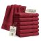 6 db prémium törölköző szett 70x140 cm Piros PTSZ-04