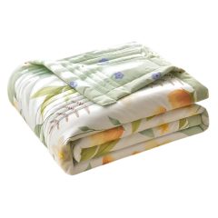   Puha légáteresztős nyári takaró 150x200cm - Sárga virágok PW68406-15