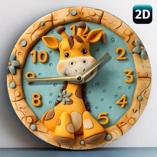 Zsiráf témájú csendes falióra – 20 cm PY237342