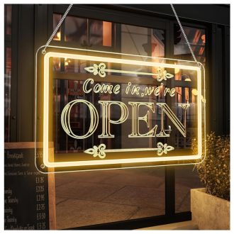 „OPEN” Neon Tábla (40×25 cm) QC1632217
