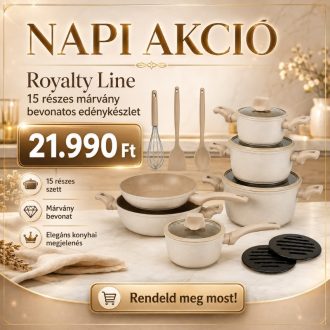   Royalty Line 15 részes márvány bevonatos edénykészlet RL-15