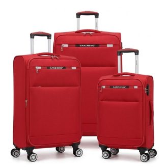 SANZHENG Piros 3db-os bőrönd szett SAN3DBP
