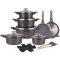 Die Cast Aluminum 14 részes edénykészlet ezüst SH-BP3014S
