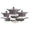Spinning Aluminum 14 részes edénykészlet hamvas szilva SH-CC3014T