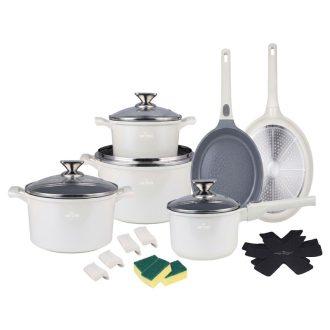   Die Cast Aluminum 19 részes edénykészlet krém SH-LG3019CR