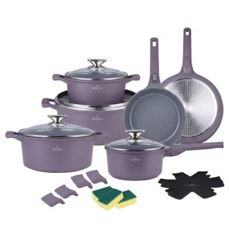   Die Cast Aluminum 19 részes edénykészlet hamvas szilva SH-LG3019T
