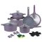 Die Cast Aluminum 19 részes edénykészlet hamvas szilva SH-LG3019T